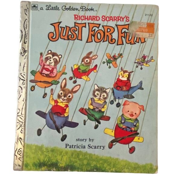 Little Golden Book Richard Scarrys Just For Fun 1960 Hardcover - Picture 1 of 9